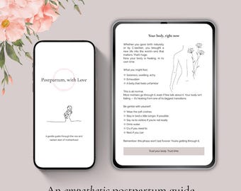 Postpartum Gift for New Mom • Printable Postpartum Guide • Baby Shower Gift • Fourth Trimester Support