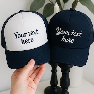 Custom Text Embroidered Hat, Personalized Truckers Cap, Vintage Baseball Hat, Custom Girly Hat, Bachelorette Hat, Bride Hat, Embroidered Hat