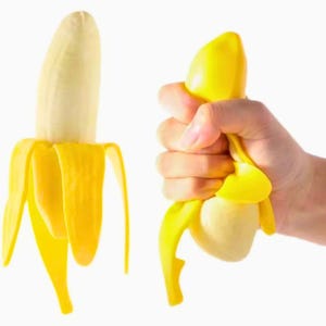 Banana Stress Toy Squishy – Cute Fruit Fidget / Taba Squishy / Soft Sensory Toy / Stress Relief Gift / Kawaii Squish