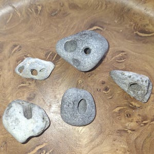 Celtic Hag Stones Natural Holey Stones Sea Witch Amulets Coastal Protection Charms