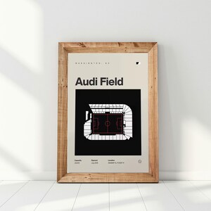 Audi Field Poster – Minimalist Football Stadium Map Wall Art Print