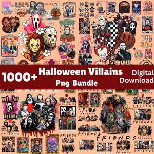 Halloween 1000+ schurkenbundel png, schurkenbundel png, halloween png, horrorfilm png, horrorfilm png, enge film png, sublimatieontwerpen
