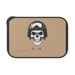 Stylish Skull Bento Box with Utensils | Perfect for Lunch at Work, School, or Picnic, Unique Gift for Adventurers, Skull Lovers