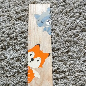Childs Growth Chart Kids Growth Chart Childs Height Chart Ruler Height Chart Measuring Stick Animal Forrest Theme Wood Personalized Chart