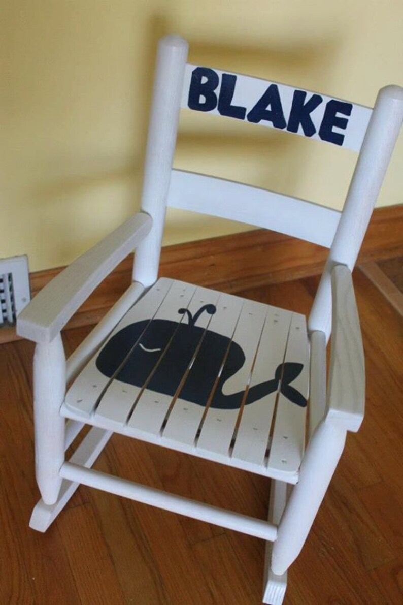 personalized wooden rocking chair for toddlers