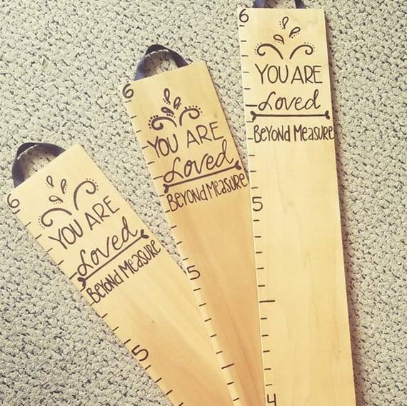 Growth Chart Wooden Growth Chart Ruler Height Chart Quote Etsy