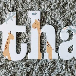 Baby Name Sign Custom Letters Animal Theme Cute Nursery Wall Art Personalized Boy’s Baby Shower First Birthday Baby Welcoming Gift