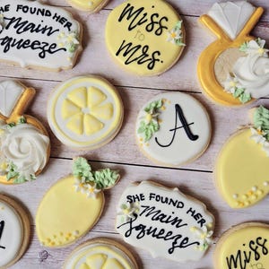 Bridal Shower Sugar Cookies | Wedding Shower Favors | Custom Bridal Cookies | Engagement Party Treats | Elegant Bride Cookie Set