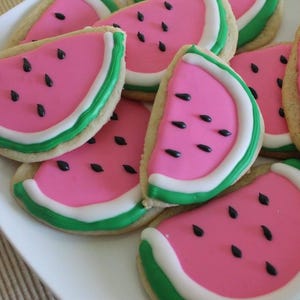 Gourmet Watermelon Sugar Cookies – Summer Decorated Cookies for BBQs, Pool Parties, Birthdays & Gifts
