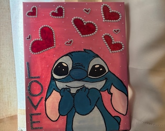 Stitch rhinestone art