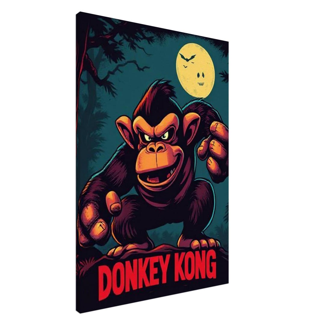 Retro Gaming Art Canvas - Legendary Donkey Kong Wall Art - Perfect for ...