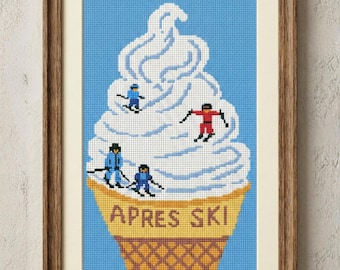 Gráfico de punto de cruz de conos Après-Ski