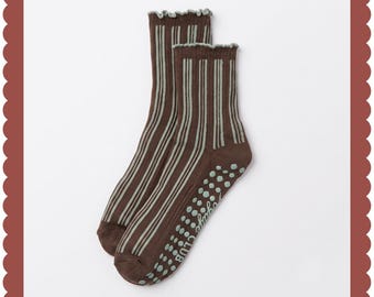 The Mint Mocha Grip Sock