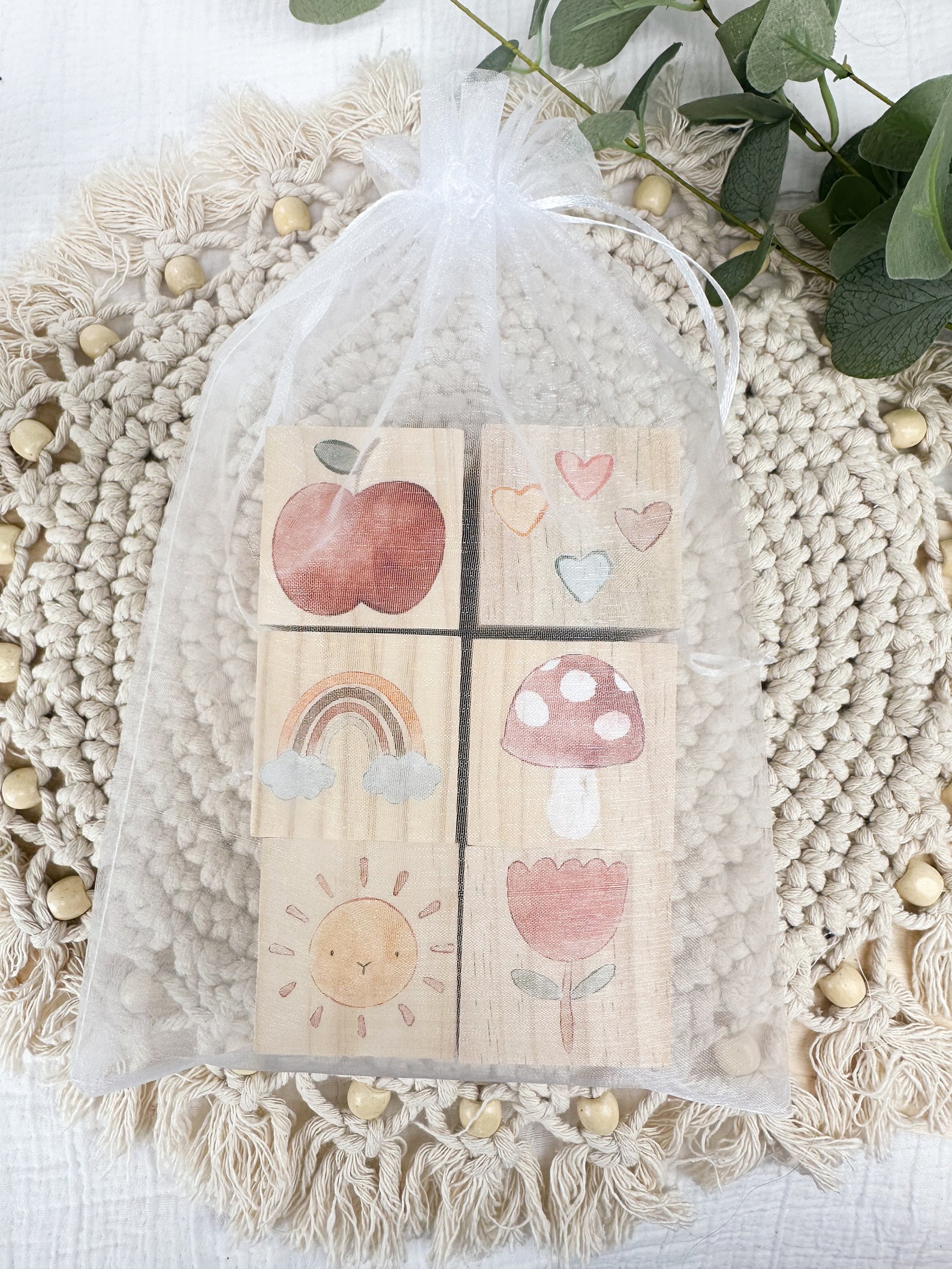 Boho Baby Gift Wooden Blocks, Personalized Baby Gift, Baby Shower Gift ...