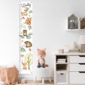 Woodland Personalized Growth Chart, Kids Growth Chart, Baby Shower Gift, Baby Growth Chart, Growth Chart, Kids Height Chart, Height Chart