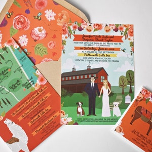 SAMPLE, Invite, RSVP, Map, Custom Invitation Suite, Illustrated ...