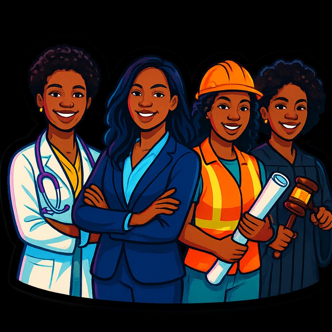 Black Women Empowerment Poster, Inspirational Art, Career Success ...