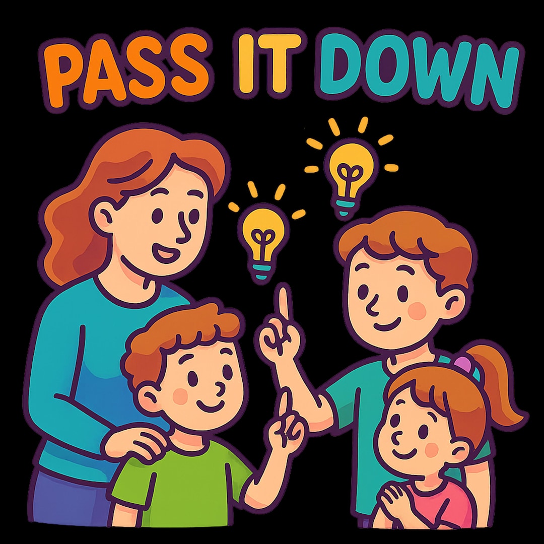 Pass It Down Clipart - Mother's Guidance Art Print, Family Wisdom ...