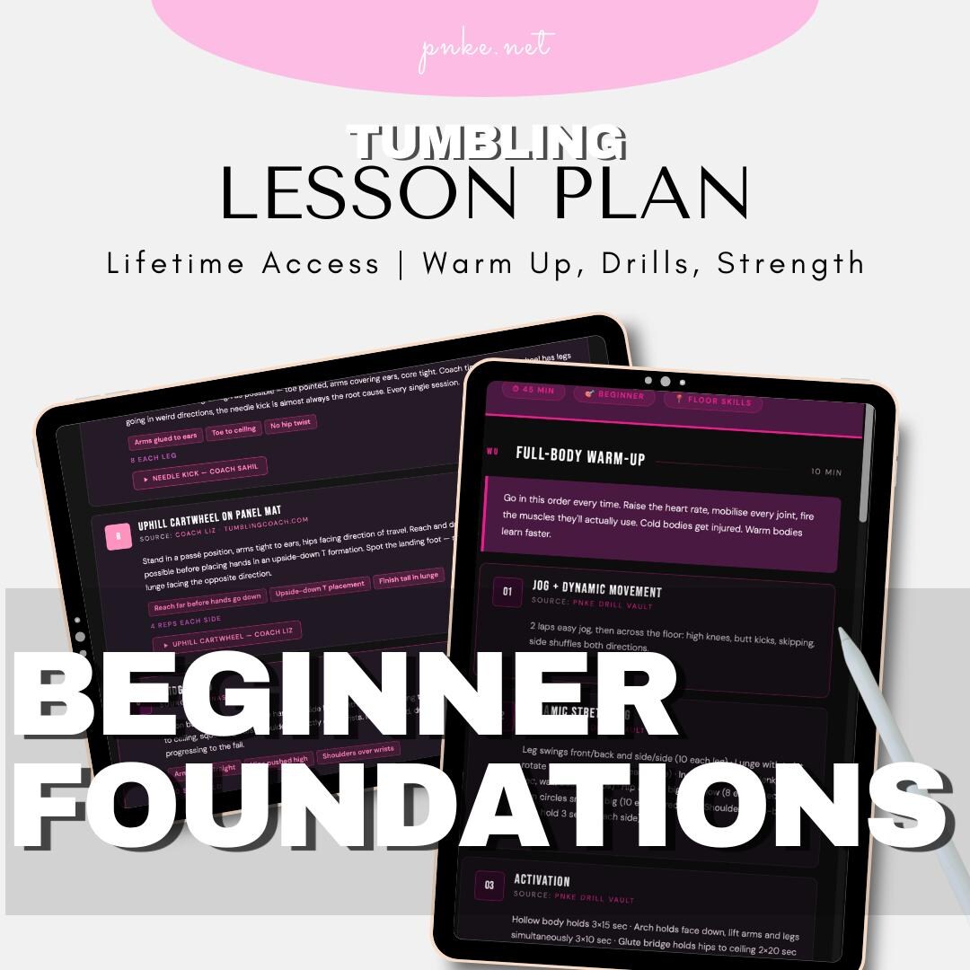 Tumble Lesson Beginner Tumbling Lesson Plan | Cheer Coach Drills & Cues | Digital ...