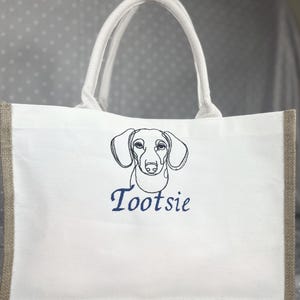 Personalized Dog Outline Tote
