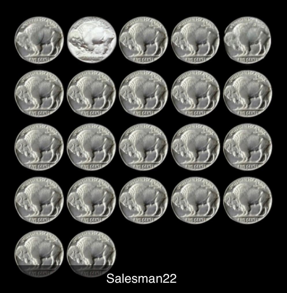 Buffalo Nickel Set (1913-1938) - 22 Pieces Collection,collectible
