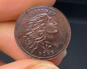 1795 Liberty Dollar Restrike Coin, Silver Plated