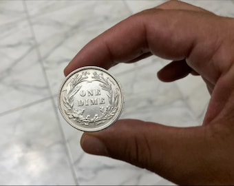 1914年バーバーダイム - アメリカのアンティークの10セント銀貨 - Etsy