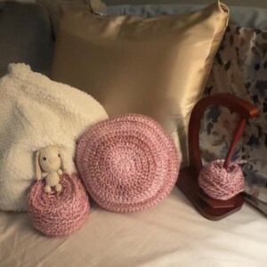Crochet Pink Pillow
