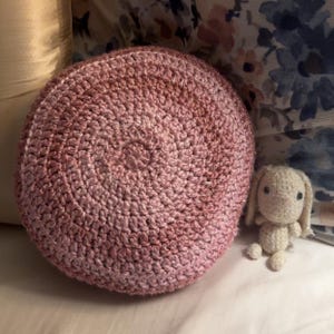 Crochet Pink Pillow