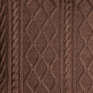 Aran Cable Knit Cushion Cover: Merino Wool Blend, 12x12