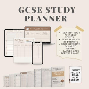 GCSE Study Planner for Year 11 Students | Printable Revision Planner PDF | Exam, Topic & Past Paper Tracker