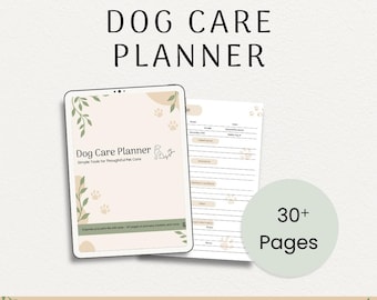 Dog Care Planner, 32-Page Printable PDF for Health Records and Daily Routines