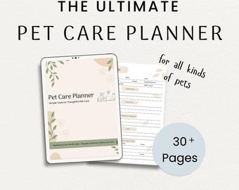All-Pet Care Planer | Druckbare Tier Organizer (Digitaler Download)