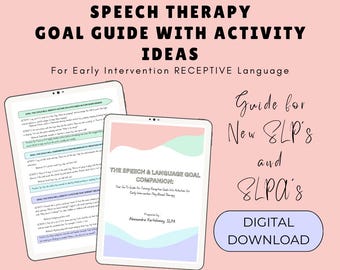 SLP Goal Companion: Speech Therapy Activity Ideas (Digital Download)