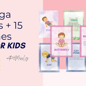 15 poses de yoga + 15 comptines pour enfants | Cartes d'autorégulation et de calme