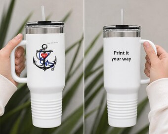Personalized 40oz Tumbler – Custom Name Insulated Travel Cup for Nurses, Military