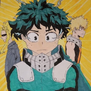 The Weight of Heroes – My Hero Academia Print | Deku, All Might, Bakugo Art | Anime Wall Decor | BNHA Poster