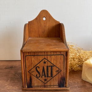 Primitive Antique Hanging Salt Box