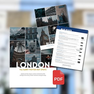 REISGIDS Londen x Harry Potter | Omvat klassieke bezienswaardigheden van Londen en filmlocaties voor Harry Potter | Pdf-routebeschrijving |  Google Maps-links