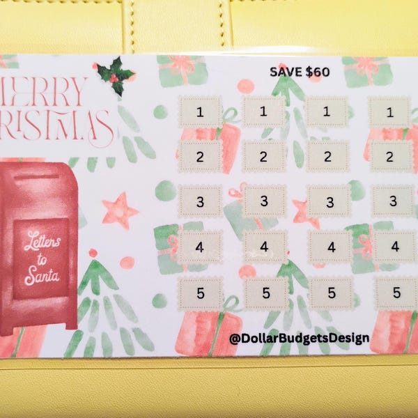 A6 Laminated Christmas Savings Challenge: Reusable Challenge