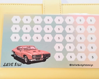 A6 Car Savings Challenge: Laminated Reusable Challenge