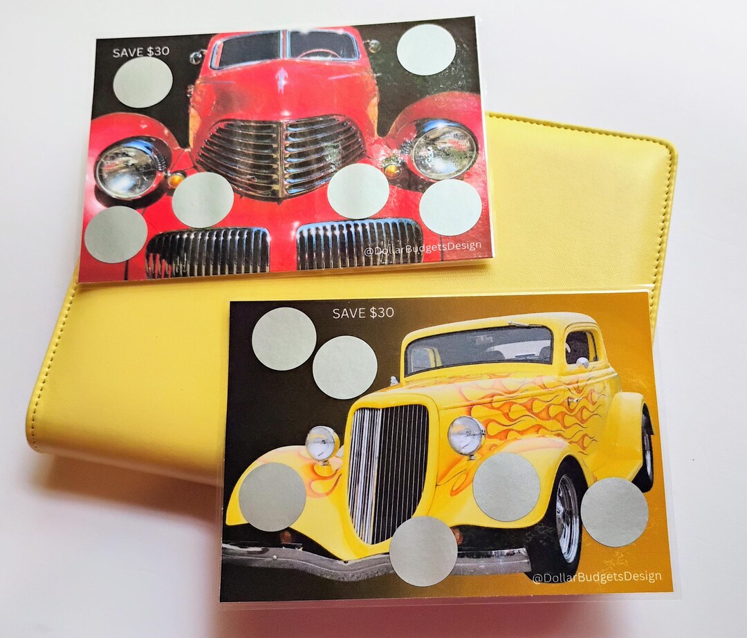 A5 Hot Rod Scratch Off/ Scratch off Savings Challenge/ - Etsy