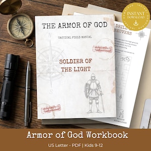 Armor of God Tactical Field Manual: 13-Page Bible Puzzle Workbook for Kids Ages 9+