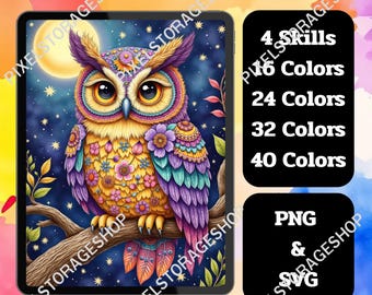 Color by number, 4 Skills, For adults, Printable, 8.5 x 11 Inches, PNG & SVG File, Digital, Instant Download, Paint by numbers