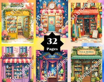 Color by number, 32 pages, 24 Colors, For adults, Printable, 8.5 x 11 In,  PNG & SVG File, Digital, Instant Download, Paint by numbers