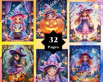 Color by number, 32 pages and 24 colors, For adults, Printable, 8.5 x 11 In,  PNG & SVG File, Digital, Instant Download, Paint by numbers