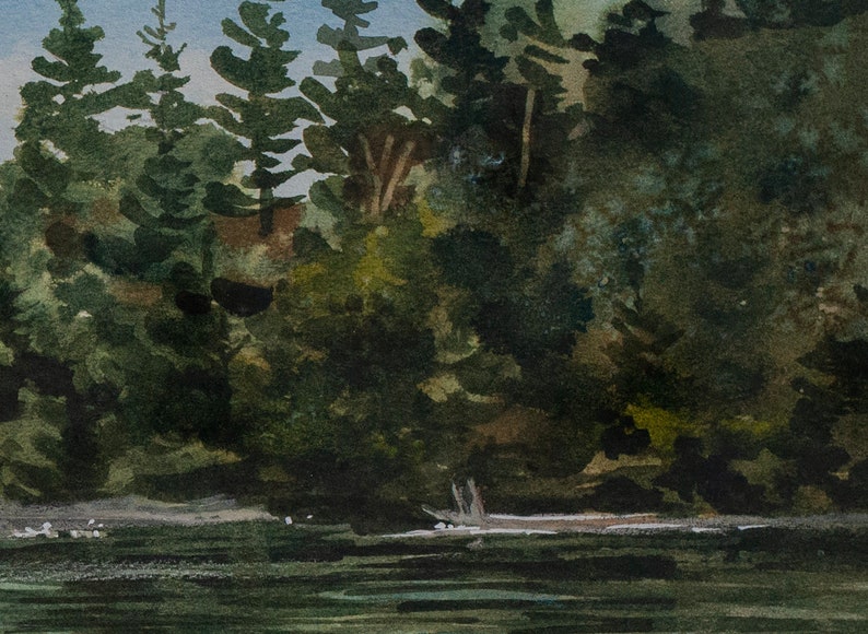 North Beach, Watercolor, Giclée Print, Salish Sea, Puget Sound, Orcas Island, San Juan Islands, Pacific Northwest, Sailboat image 3
