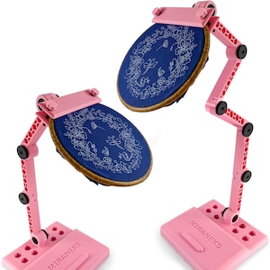 Adjustable Embroidery Stand with Organizer: Tabletop or Floor Cross Stitch Frame - USA Made