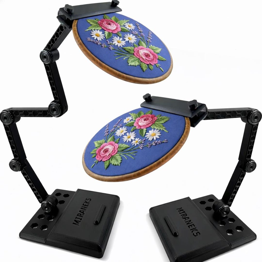 Adjustable Embroidery Hoop Stand: Hands-free Cross Stitch Frame Holder ...