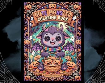 Monsterkleurboek | Gezellige gotische kawaii halloween pdf